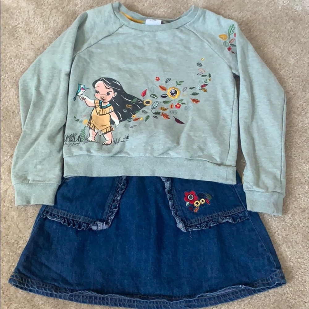 Girls Disney Animation Pocahontas outfit size 7/8